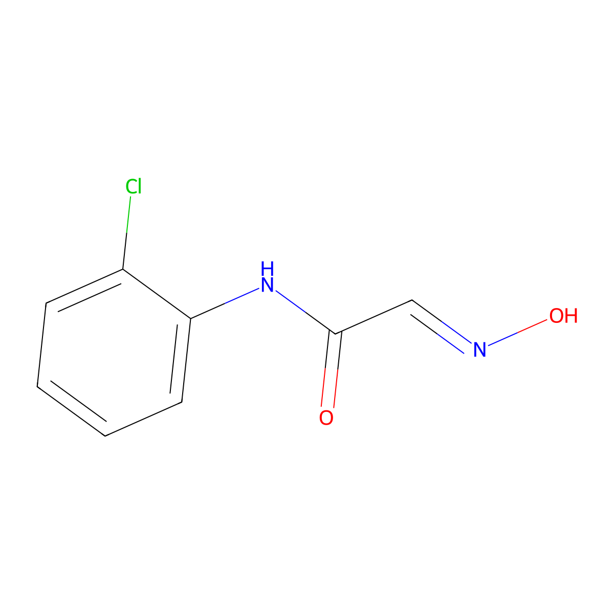 (2E)-N-(2-chlorophenyl)-2-(hydroxyimino)acetamide molecular structure, CAS 14722-82-8