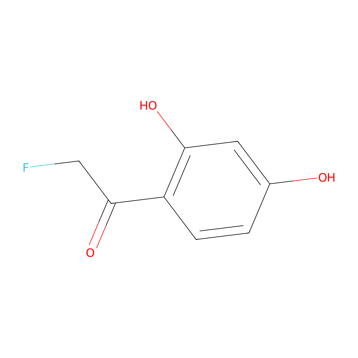 1-(2,4-Dihydroxyphenyl)-2-fluoroethanone molecular structure, CAS 147220-82-4