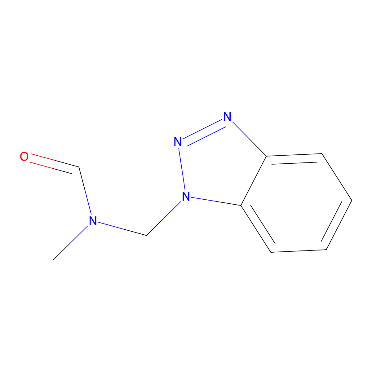 N-(1H-1,2,3-Benzotriazol-1-ylmethyl)-N-methylformamide molecular structure, CAS 147227-48-3
