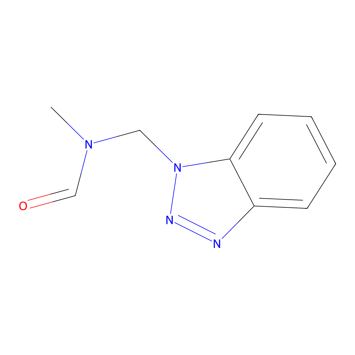 N-(1H-1,2,3-Benzotriazol-1-ylmethyl)-N-methylformamide molecular structure, CAS 147227-48-3