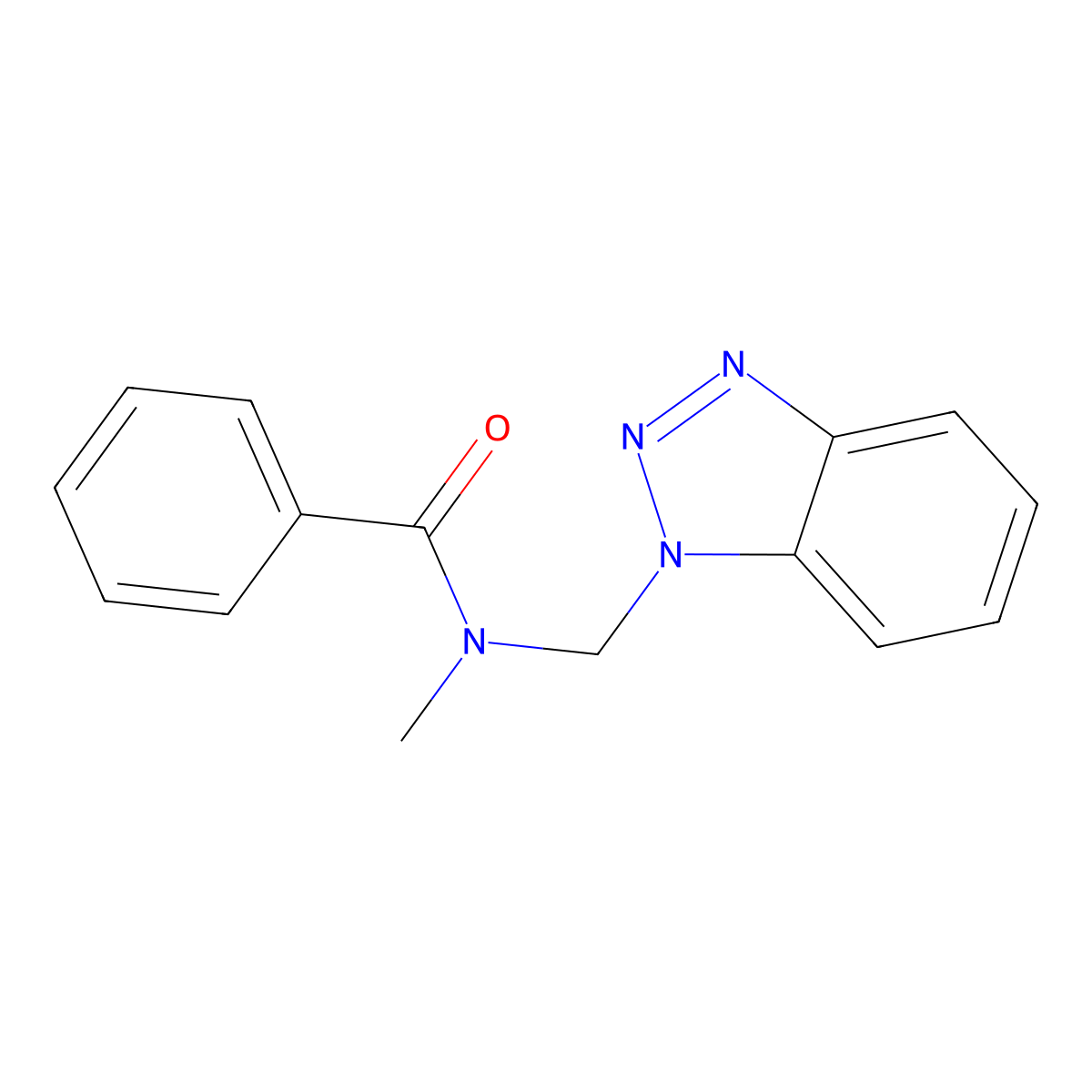 N-(1H-1,2,3-Benzotriazol-1-ylmethyl)-N-methylbenzamide molecular structure, CAS 147227-53-0