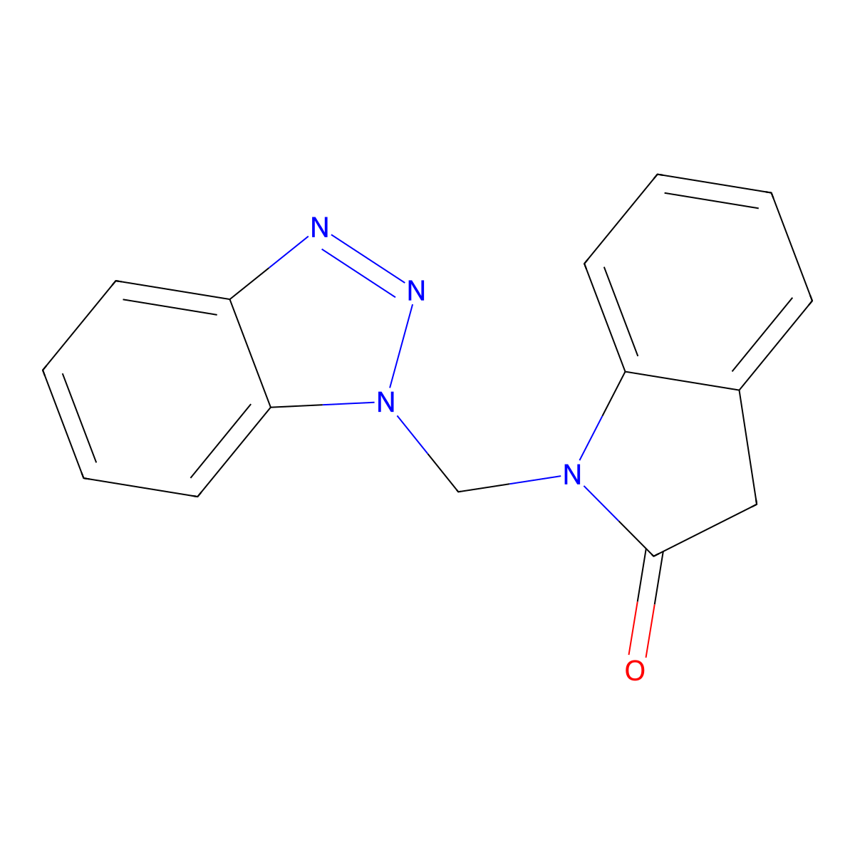 1-(benzotriazol-1-ylmethyl)-3H-indol-2-one molecular structure, CAS 147227-57-4