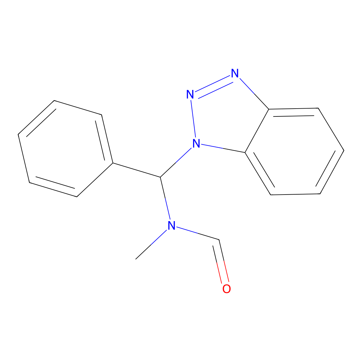 N-[1H-1,2,3-Benzotriazol-1-yl(phenyl)methyl]-N-methylformamide molecular structure, CAS 147227-62-1
