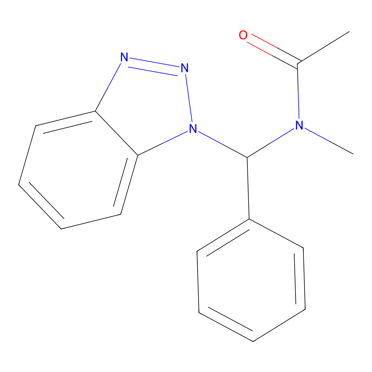 N-[1H-1,2,3-Benzotriazol-1-yl(phenyl)methyl]-N-methylacetamide molecular structure, CAS 147227-64-3