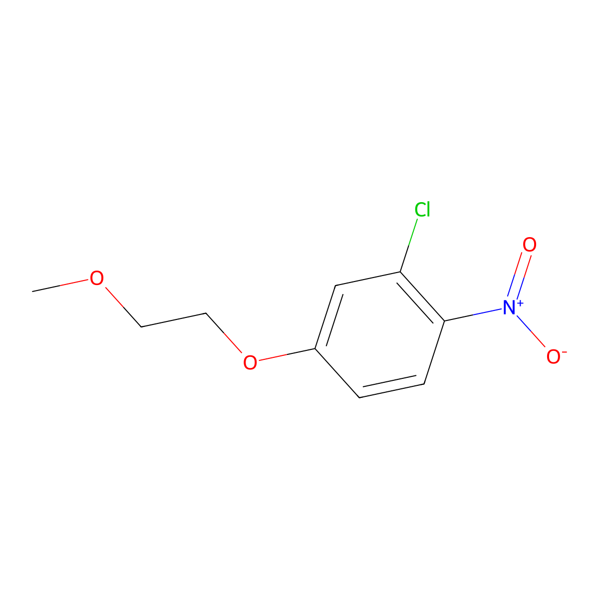 2-Chloro-4-(2-methoxyethoxy)-1-nitrobenzene molecular structure, CAS 147245-25-8