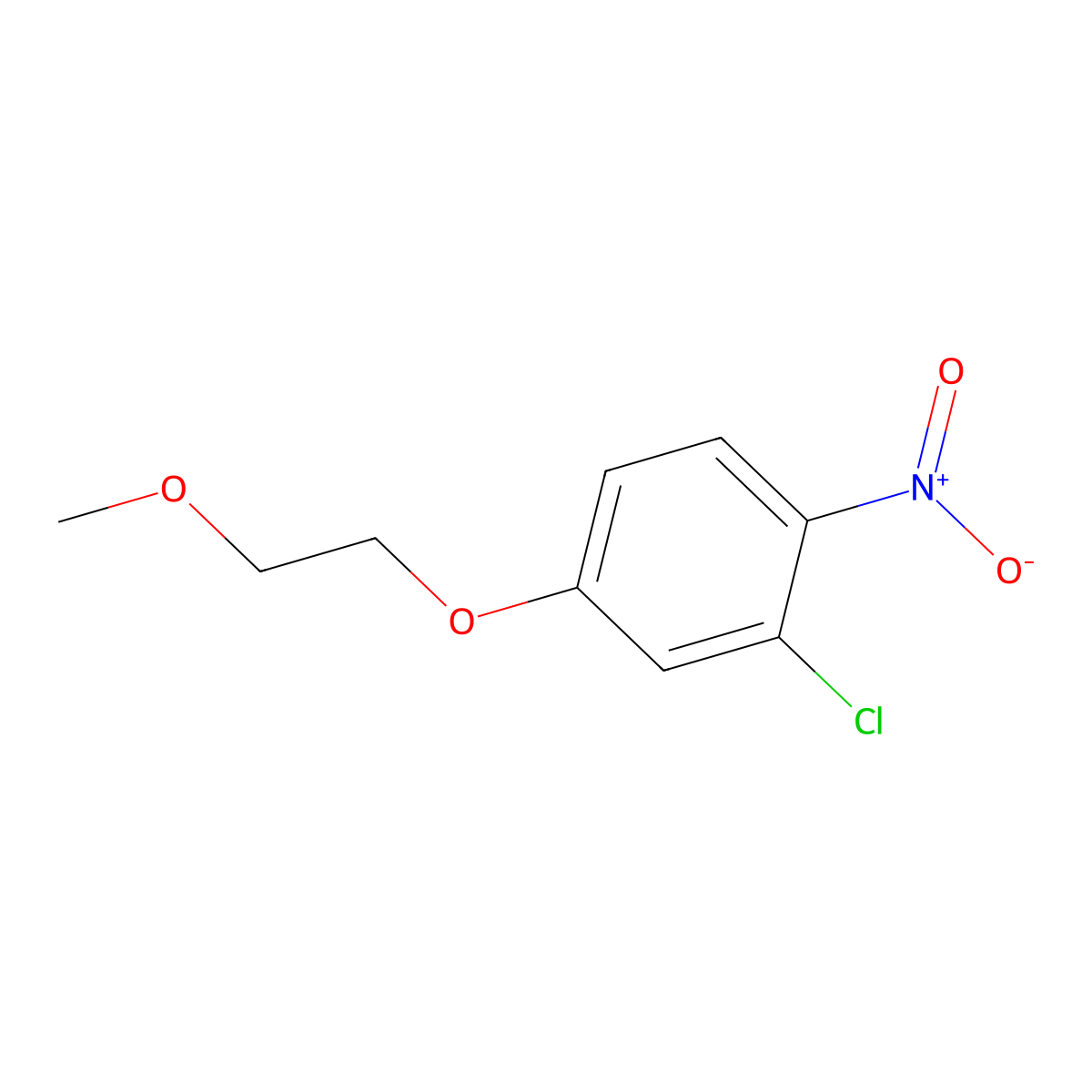 2-Chloro-4-(2-methoxyethoxy)-1-nitrobenzene molecular structure, CAS 147245-25-8