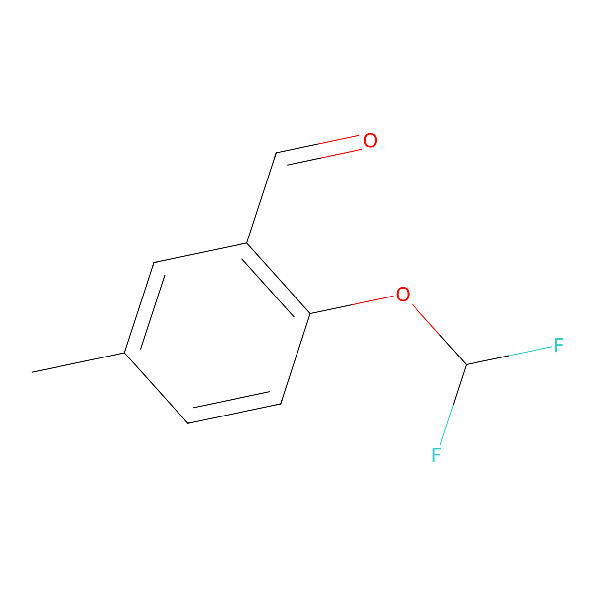 2-(Difluoromethoxy)-5-methylbenzaldehyde molecular structure, CAS 147249-30-7