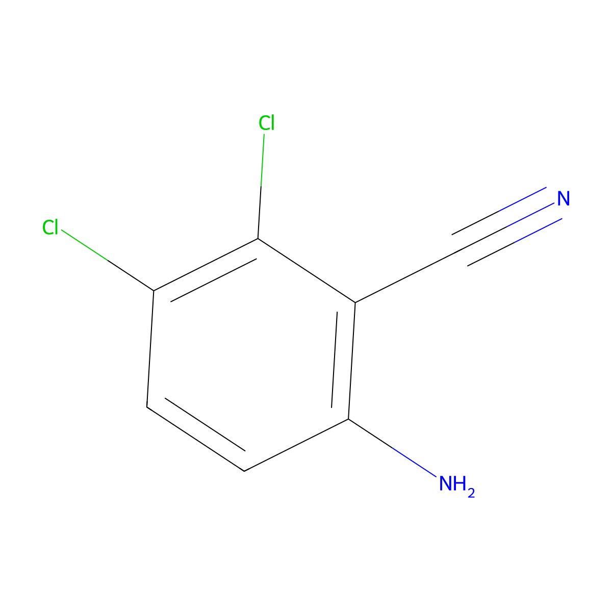 6-Amino-2,3-dichlorobenzonitrile molecular structure, CAS 147249-41-0