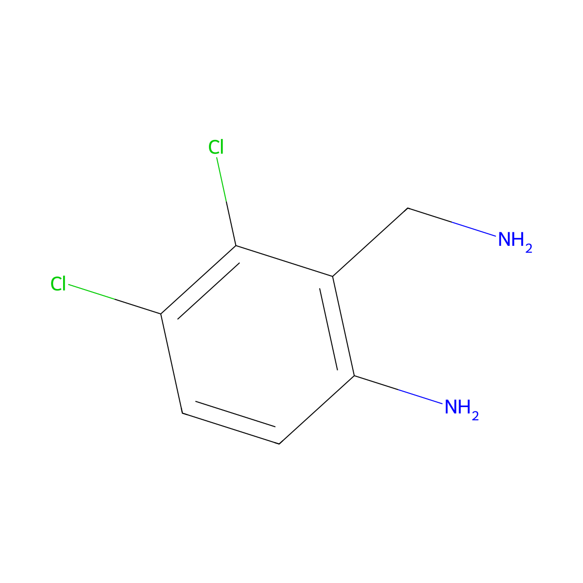 2-(Aminomethyl)-3,4-dichloroaniline molecular structure, CAS 147249-42-1