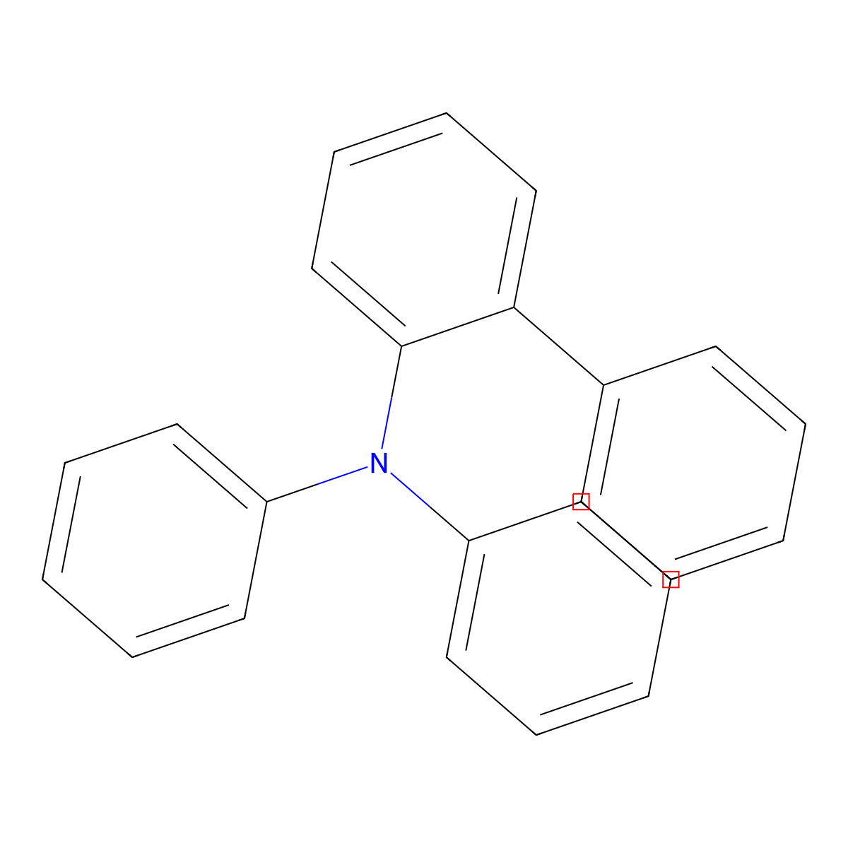 Triphenylaniline molecular structure, CAS 147253-15-4