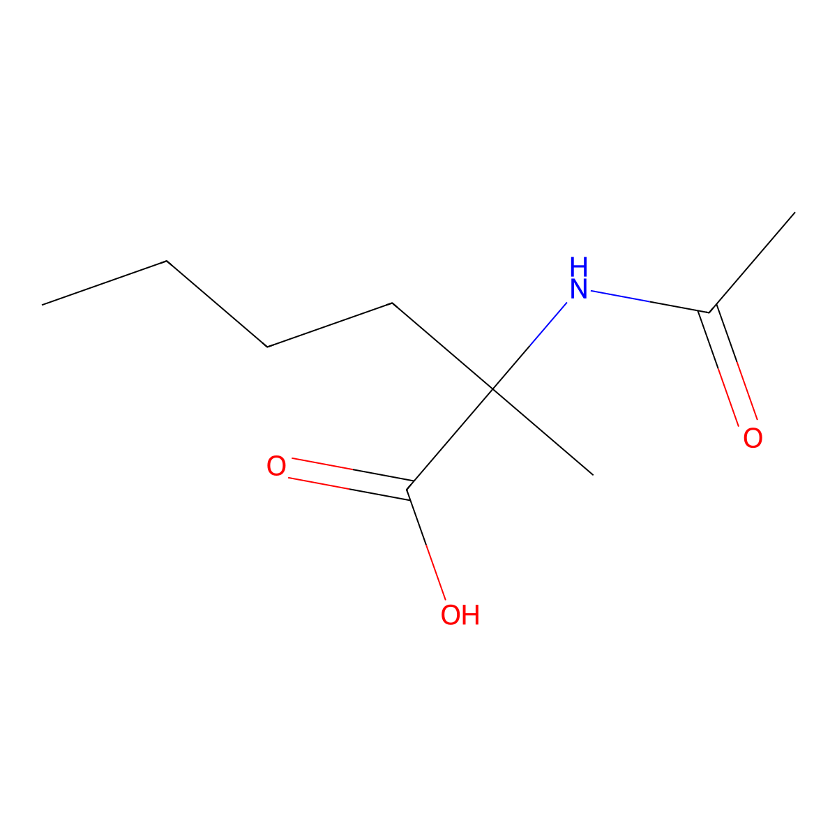 N-Acetyl-2-methylnorleucine molecular structure, CAS 147254-04-4