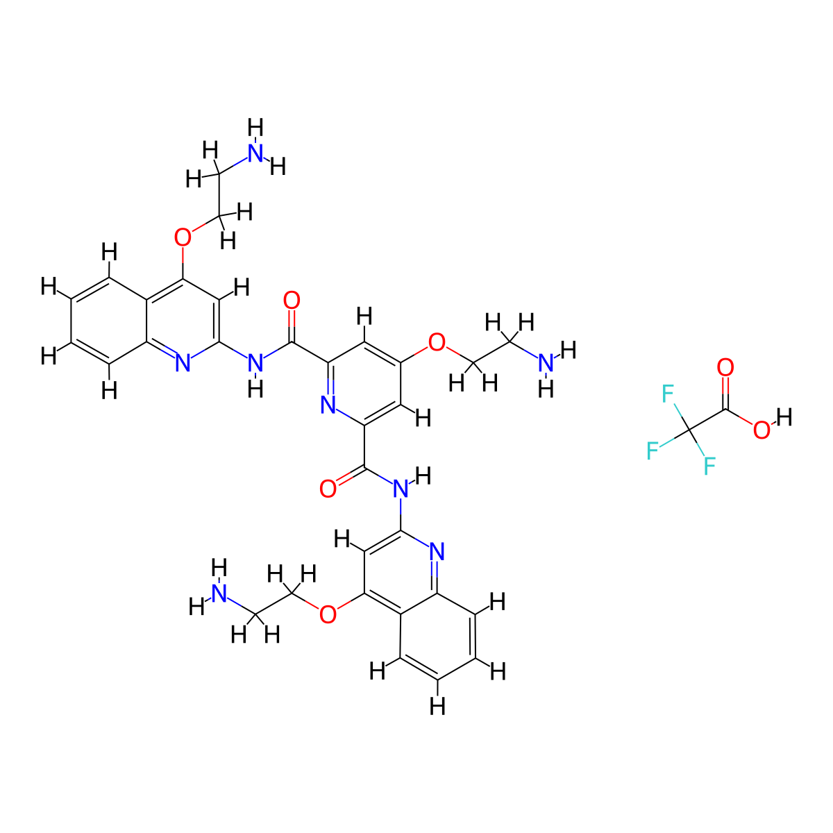 Pyridostatin Trifluoroacetate molecular structure, CAS 1472611-44-1