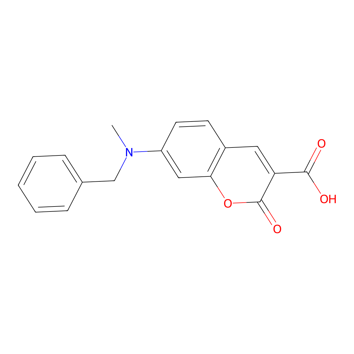 7-(N-benzyl-N-methylamino)-2-oxo-2H-chromene-3-carboxylic acid molecular structure, CAS 1472624-85-3