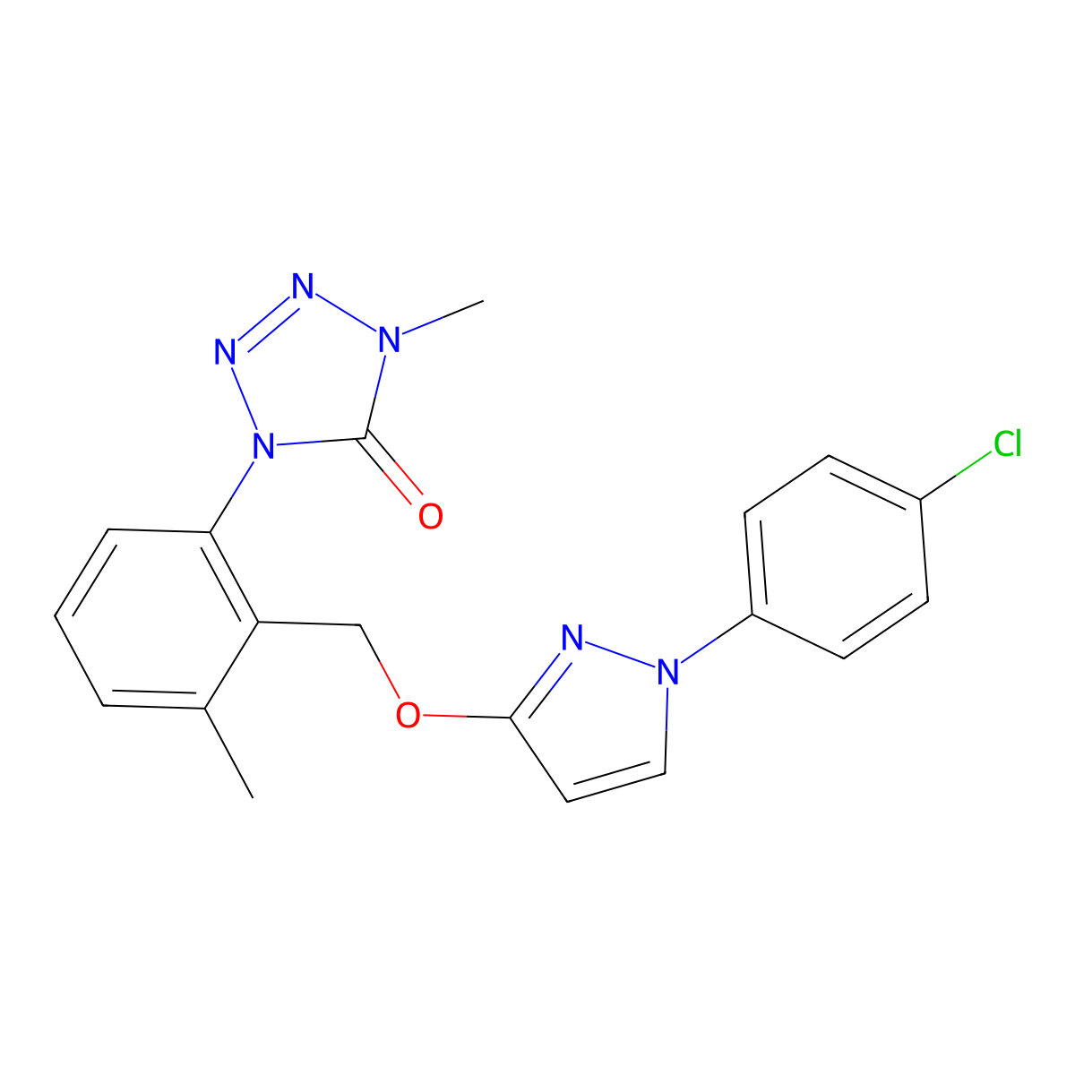 Metyltetraprole molecular structure, CAS 1472649-01-6