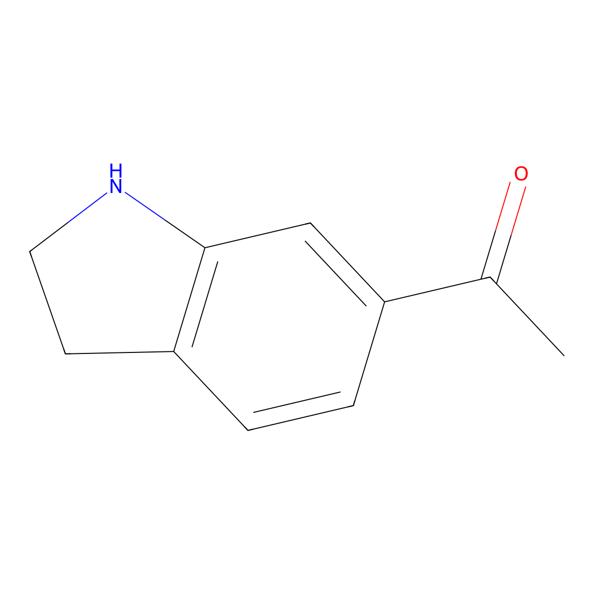 1-(2,3-Dihydro-1H-indol-6-yl)ethanone molecular structure, CAS 147265-76-7