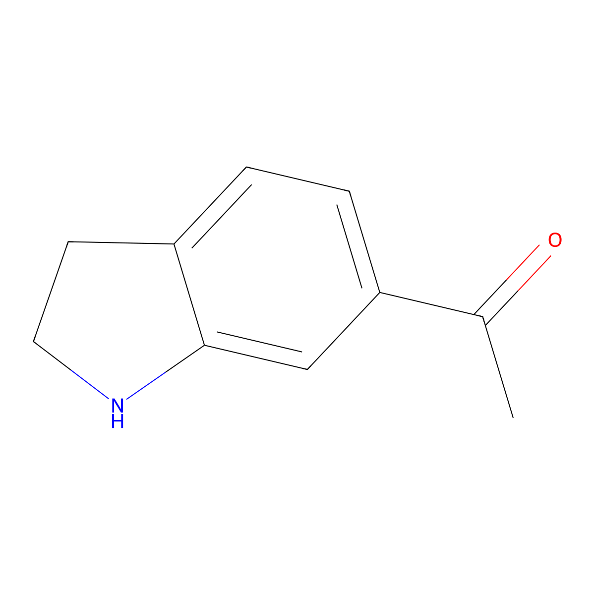 1-(2,3-Dihydro-1H-indol-6-yl)ethanone molecular structure, CAS 147265-76-7