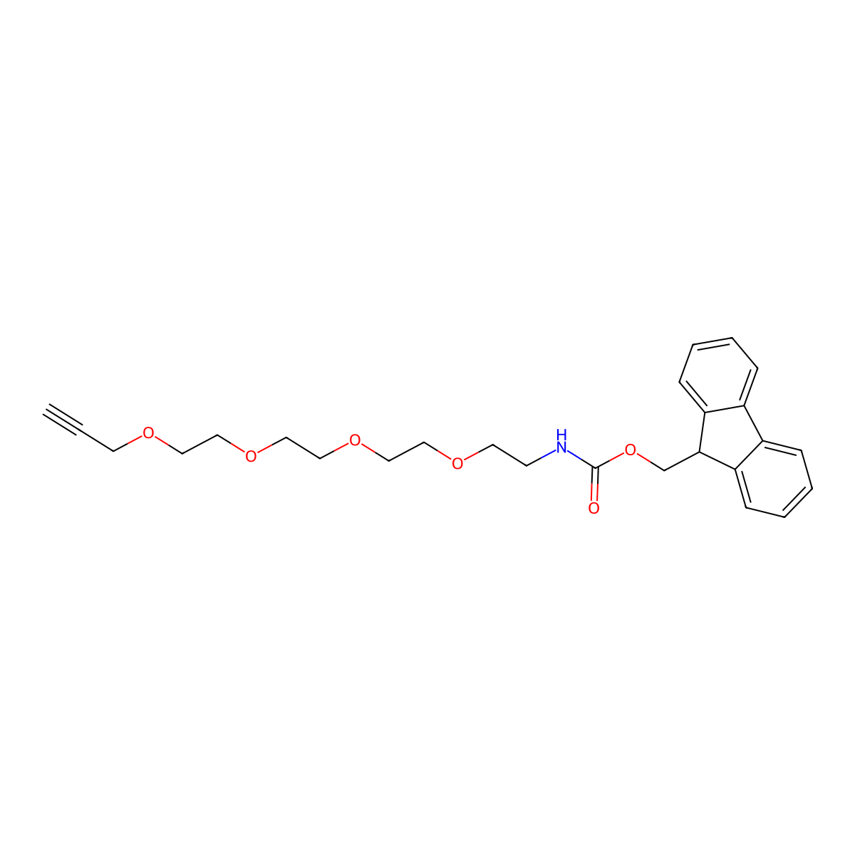 Propargyl-PEG4-NHFmoc molecular structure, CAS 1472653-59-0