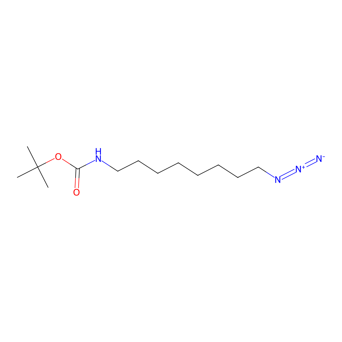 N-Boc-8-azidooctan-1-amine molecular structure, CAS 1472656-82-8