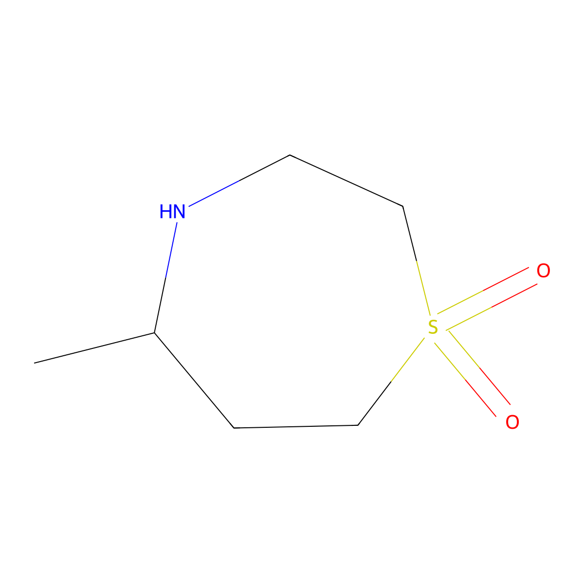 5-Methyl-1lambda6,4-thiazepane-1,1-dione molecular structure, CAS 1472665-83-0