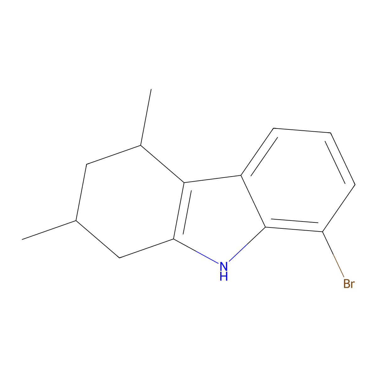8-bromo-2,4-dimethyl-2,3,4,9-tetrahydro-1H-carbazole molecular structure, CAS 1472672-07-3