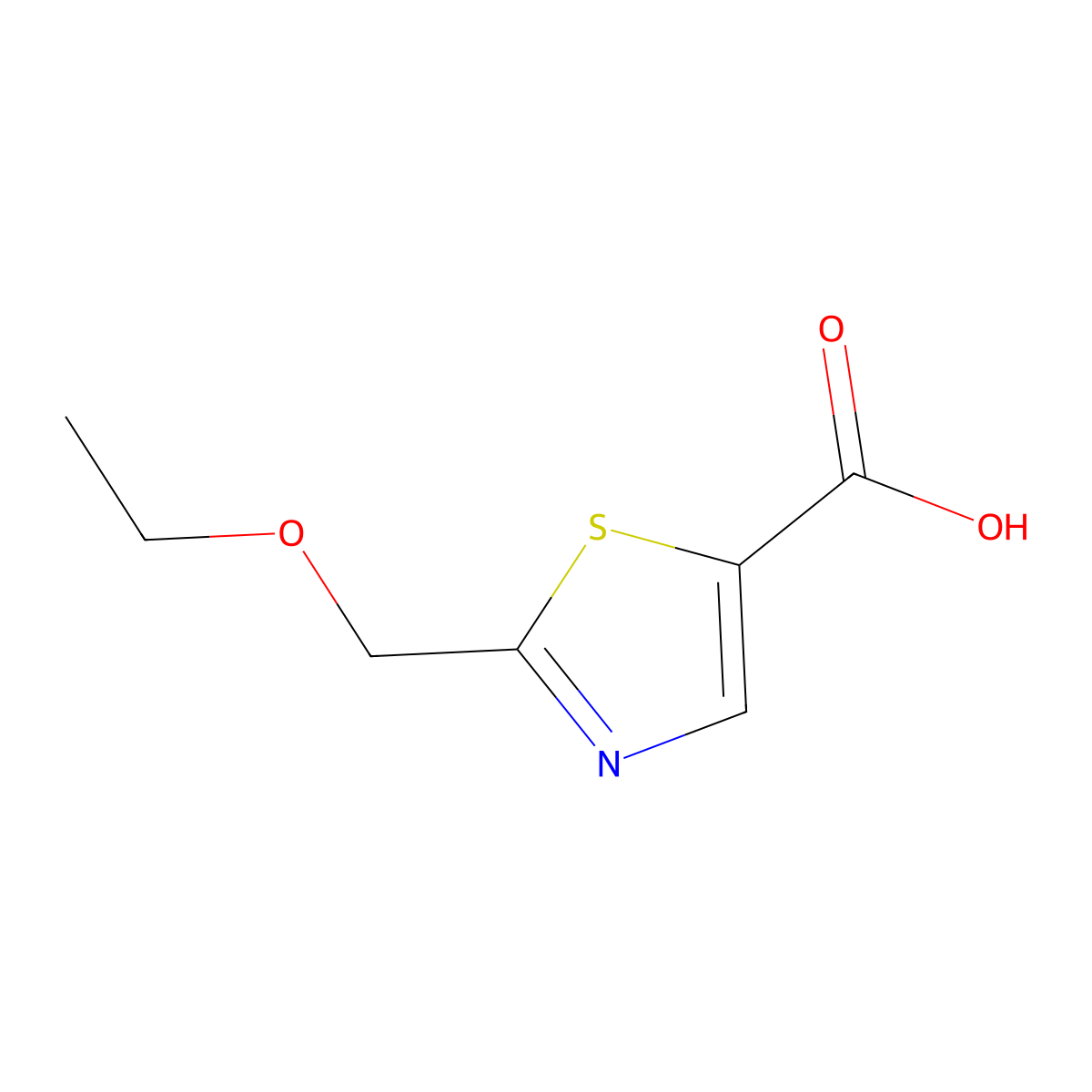2-(Ethoxymethyl)thiazole-5-carboxylic acid molecular structure, CAS 1472684-91-5