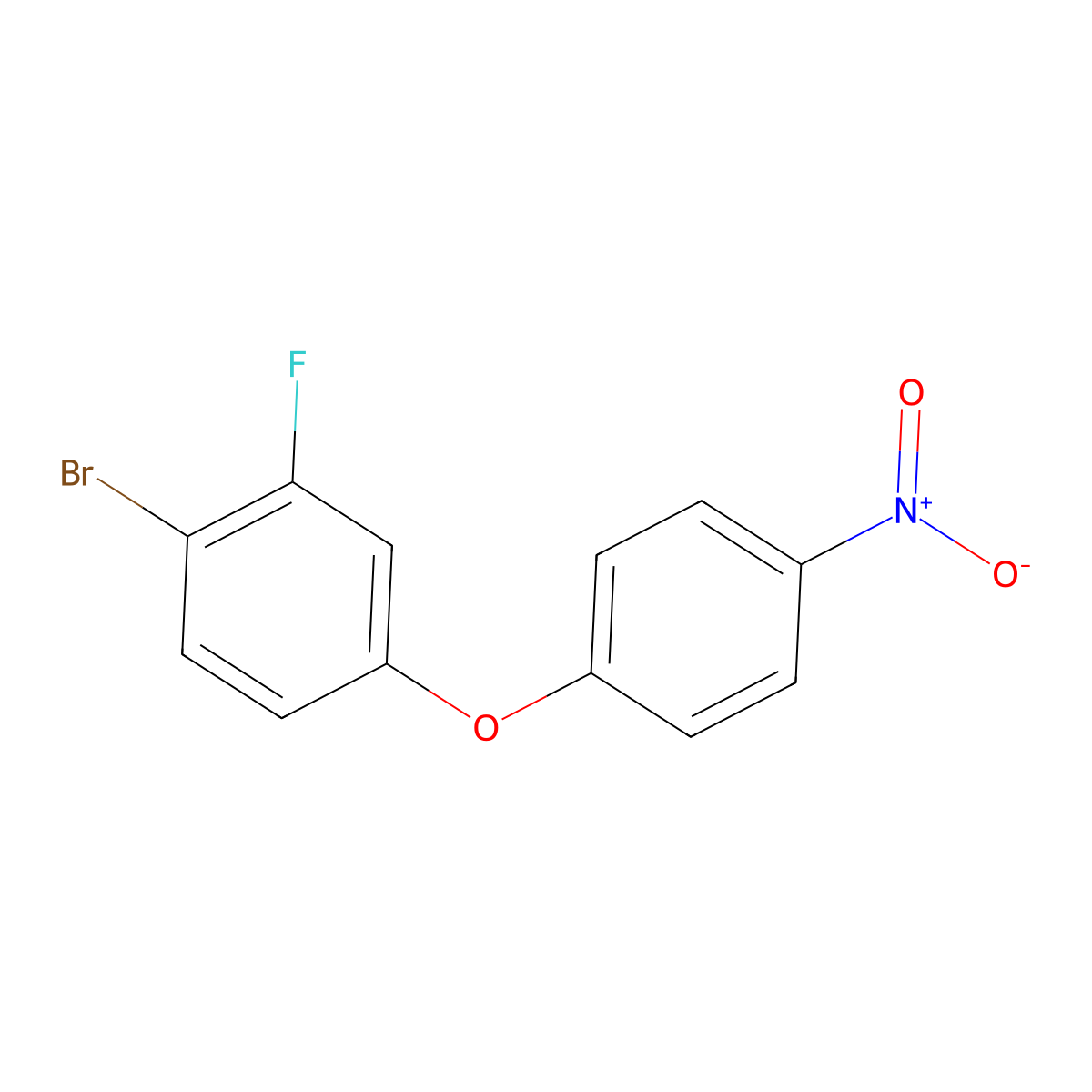 1-Bromo-2-fluoro-4-(4-nitrophenoxy)benzene molecular structure, CAS 1472687-63-0