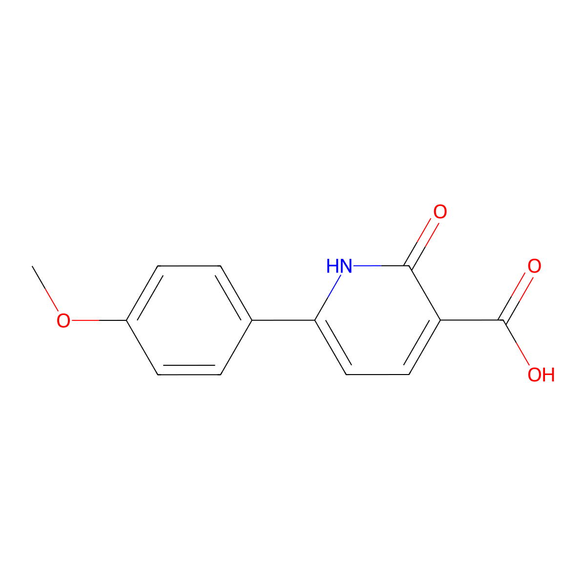 6-(4-Methoxyphenyl)-2-oxo-1,2-dihydropyridine-3-carboxylic acid molecular structure, CAS 147269-07-6