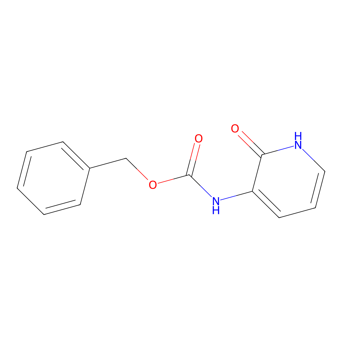 Benzyl (2-oxo-1,2-dihydropyridin-3-yl)carbamate molecular structure, CAS 147269-67-8