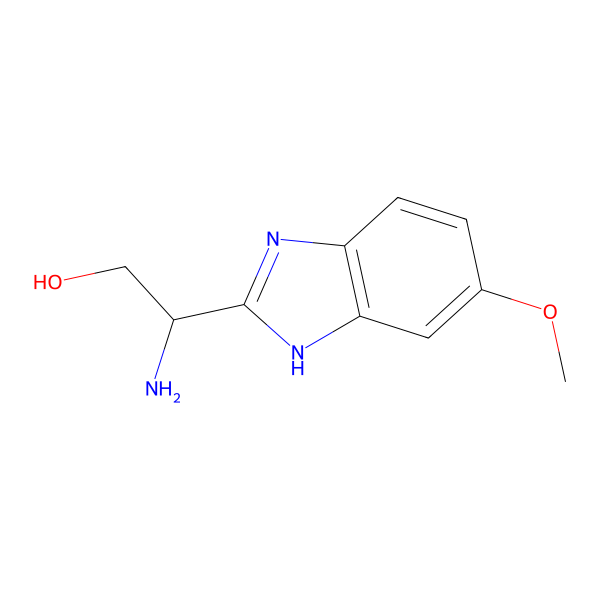 2-Amino-2-(5-methoxy-1h-benzo[d]imidazol-2-yl)ethan-1-ol molecular structure, CAS 1472706-82-3