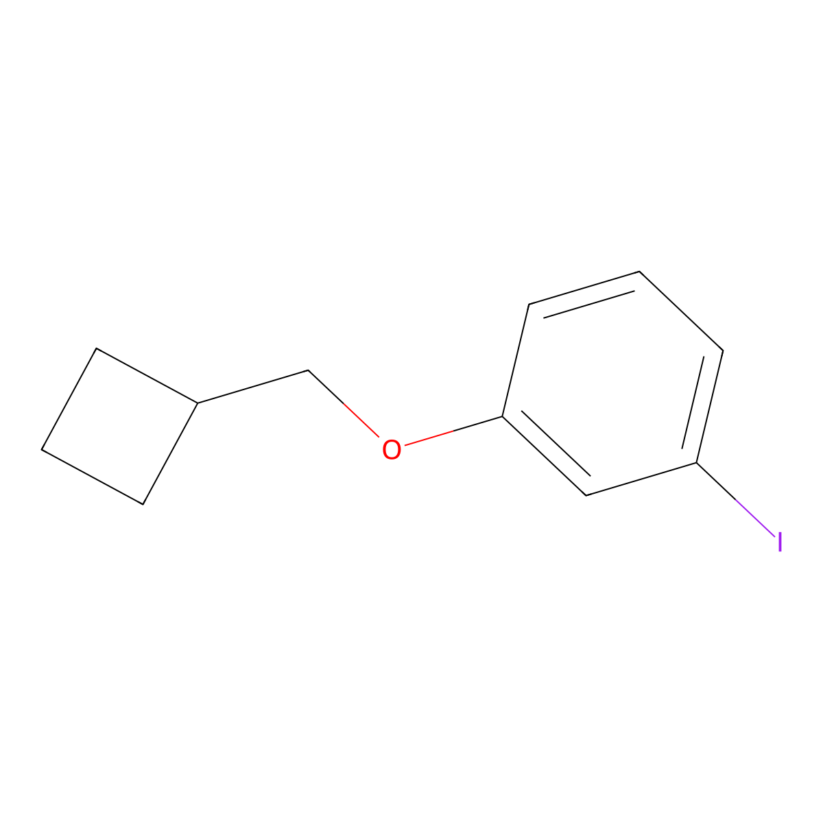 1-(Cyclobutylmethoxy)-3-iodobenzene molecular structure, CAS 1472714-40-1