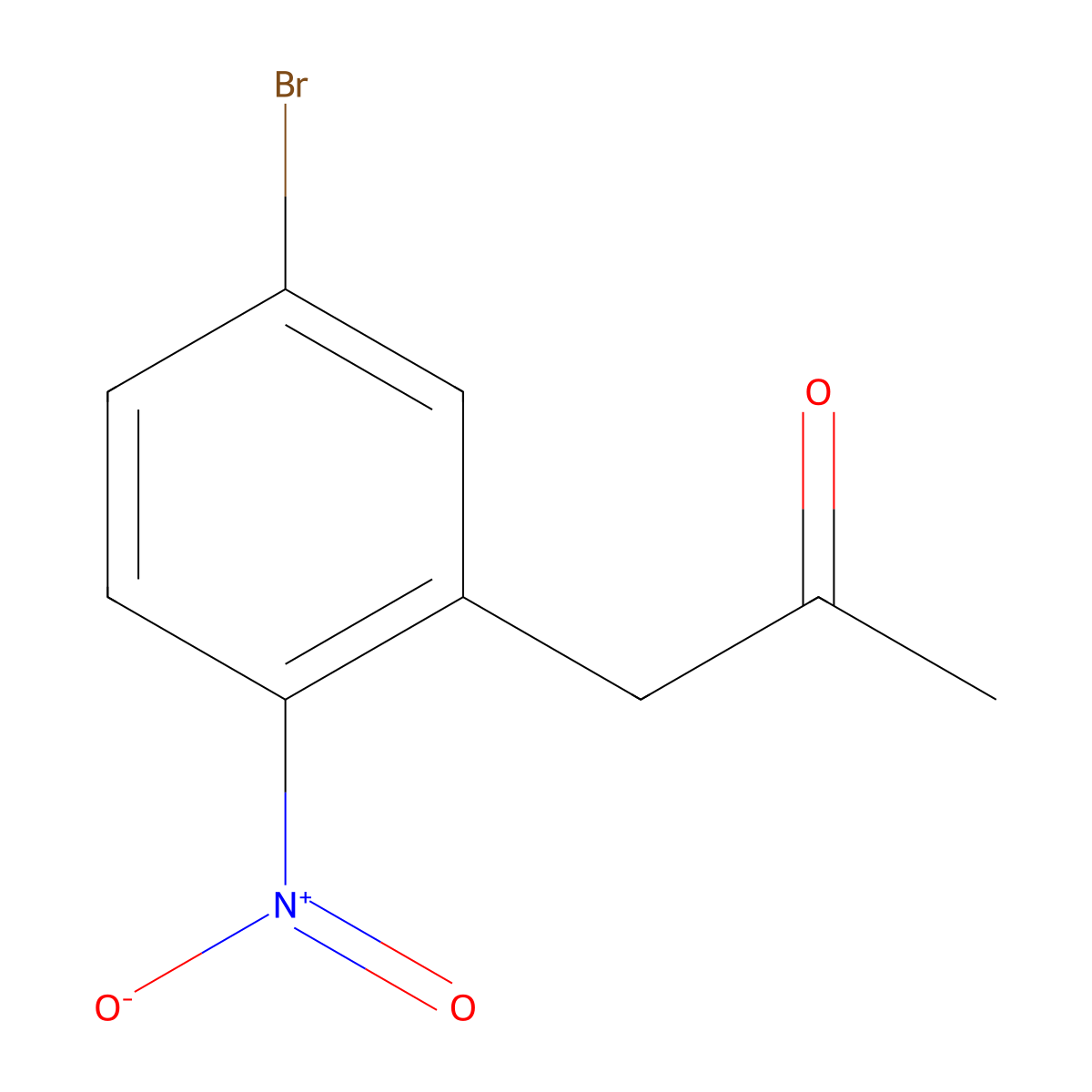 1-(5-Bromo-2-nitrophenyl)propan-2-one molecular structure, CAS 1472719-10-0