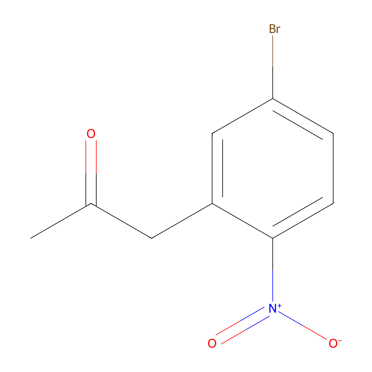 1-(5-Bromo-2-nitrophenyl)propan-2-one molecular structure, CAS 1472719-10-0