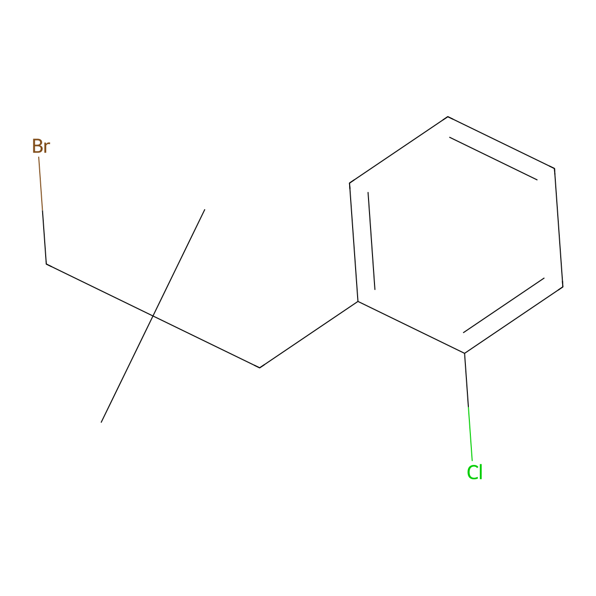 1-(3-Bromo-2,2-dimethylpropyl)-2-chlorobenzene molecular structure, CAS 1472726-51-4