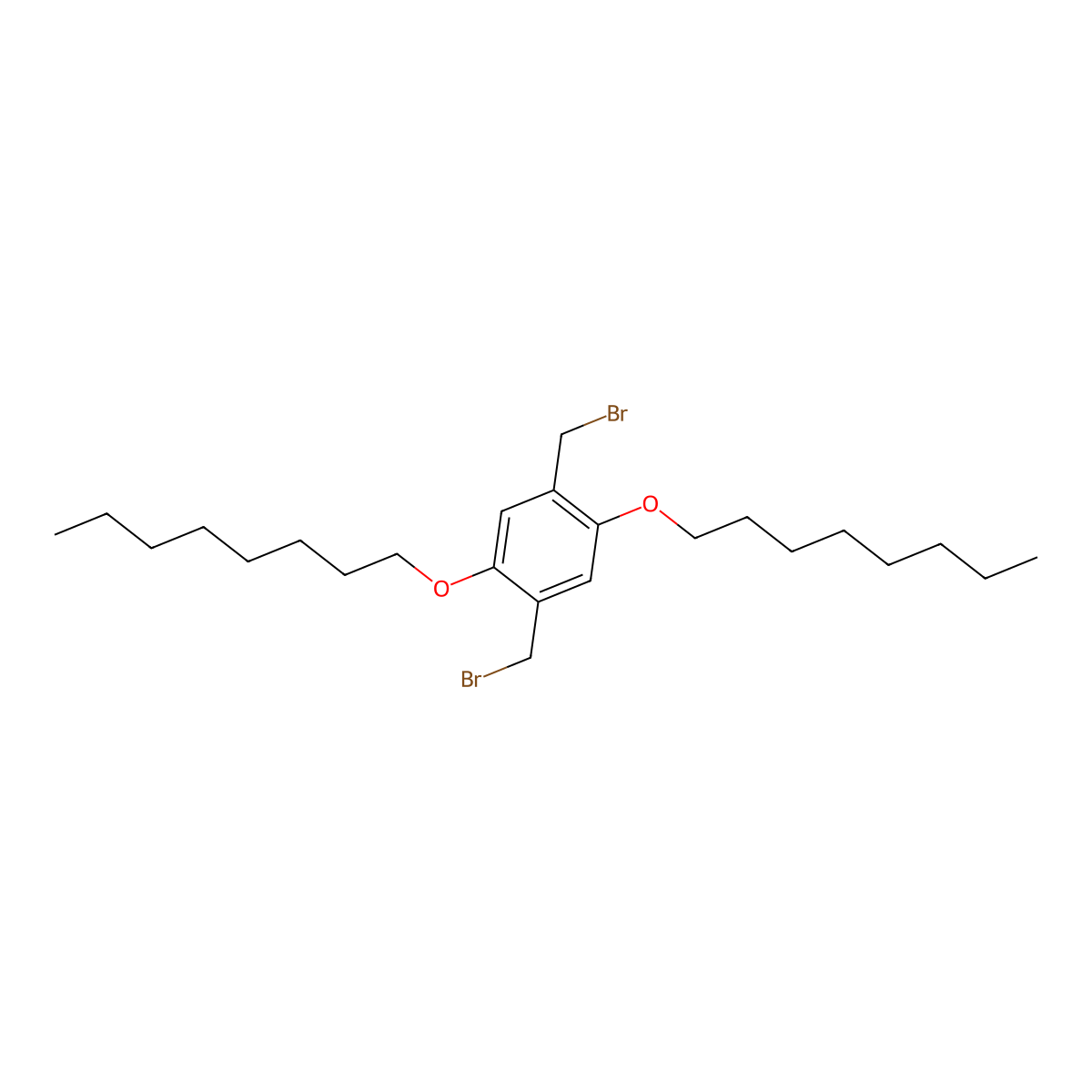 2,5-Bis(bromomethyl)-1,4-bis(octyloxy)benzene molecular structure, CAS 147274-72-4
