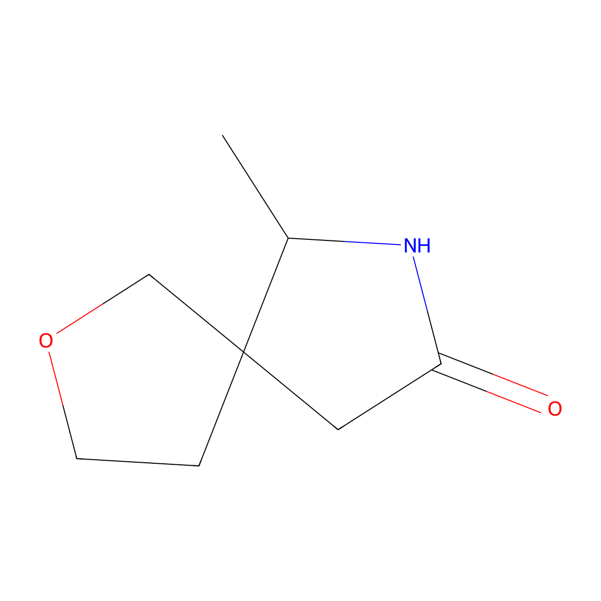 6-Methyl-2-oxa-7-azaspiro[4.4]nonan-8-one molecular structure, CAS 1472759-12-8