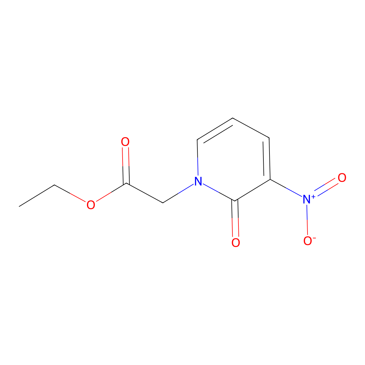 Ethyl (3-nitro-2-oxopyridin-1(2H)-yl)acetate molecular structure, CAS 147283-76-9