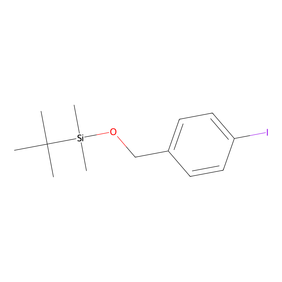 Tert-butyl[(4-iodophenyl)methoxy]dimethylsilane molecular structure, CAS 147283-96-3