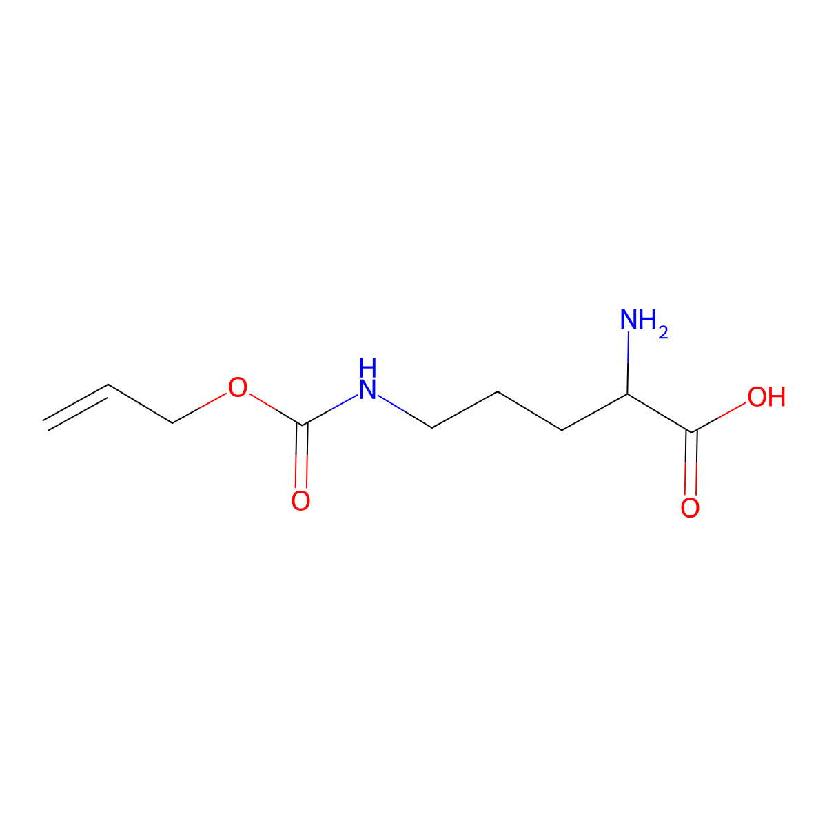 H-Orn(Aloc)-OH molecular structure, CAS 147290-10-6