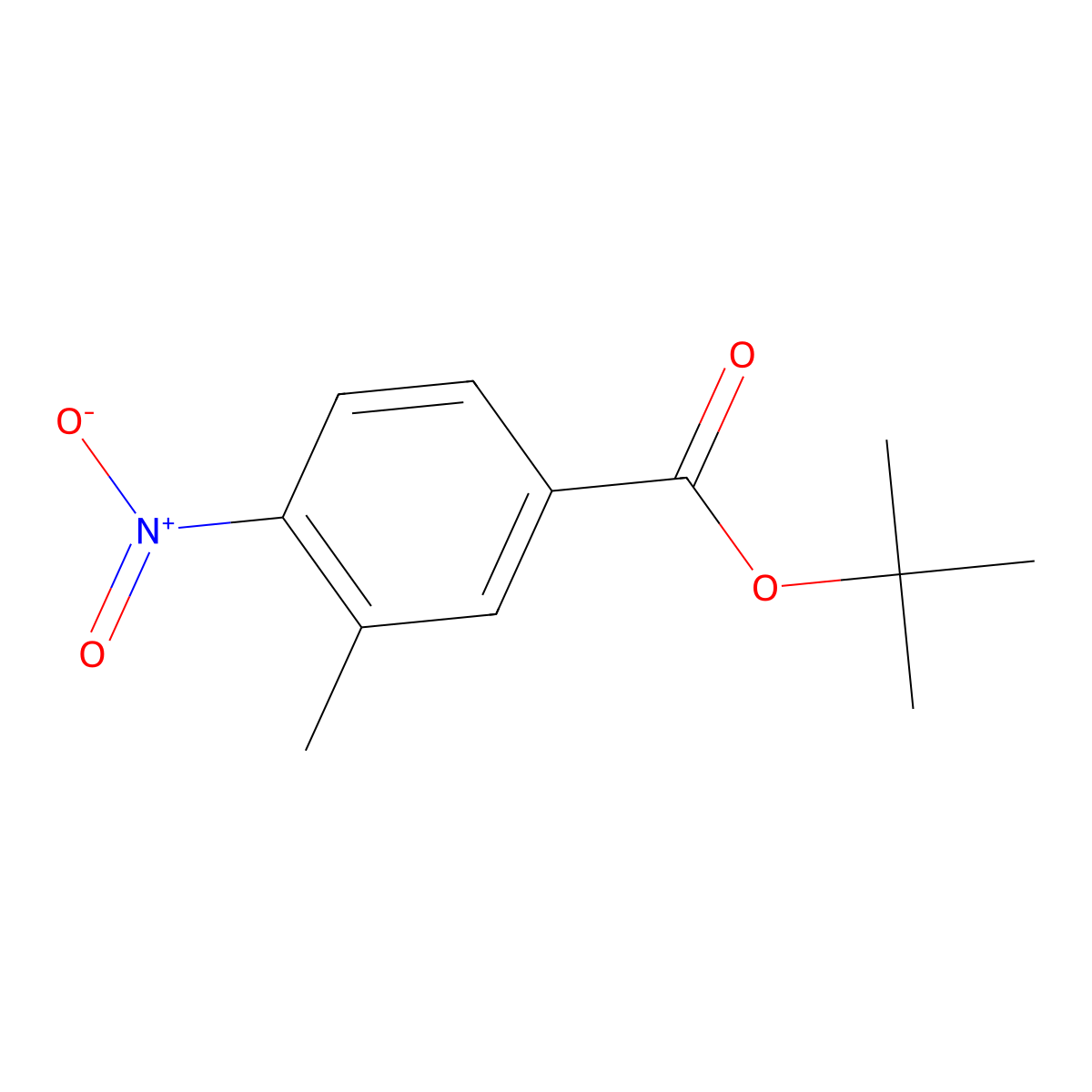 tert-Butyl 3-methyl-4-nitrobenzoate molecular structure, CAS 147290-67-3