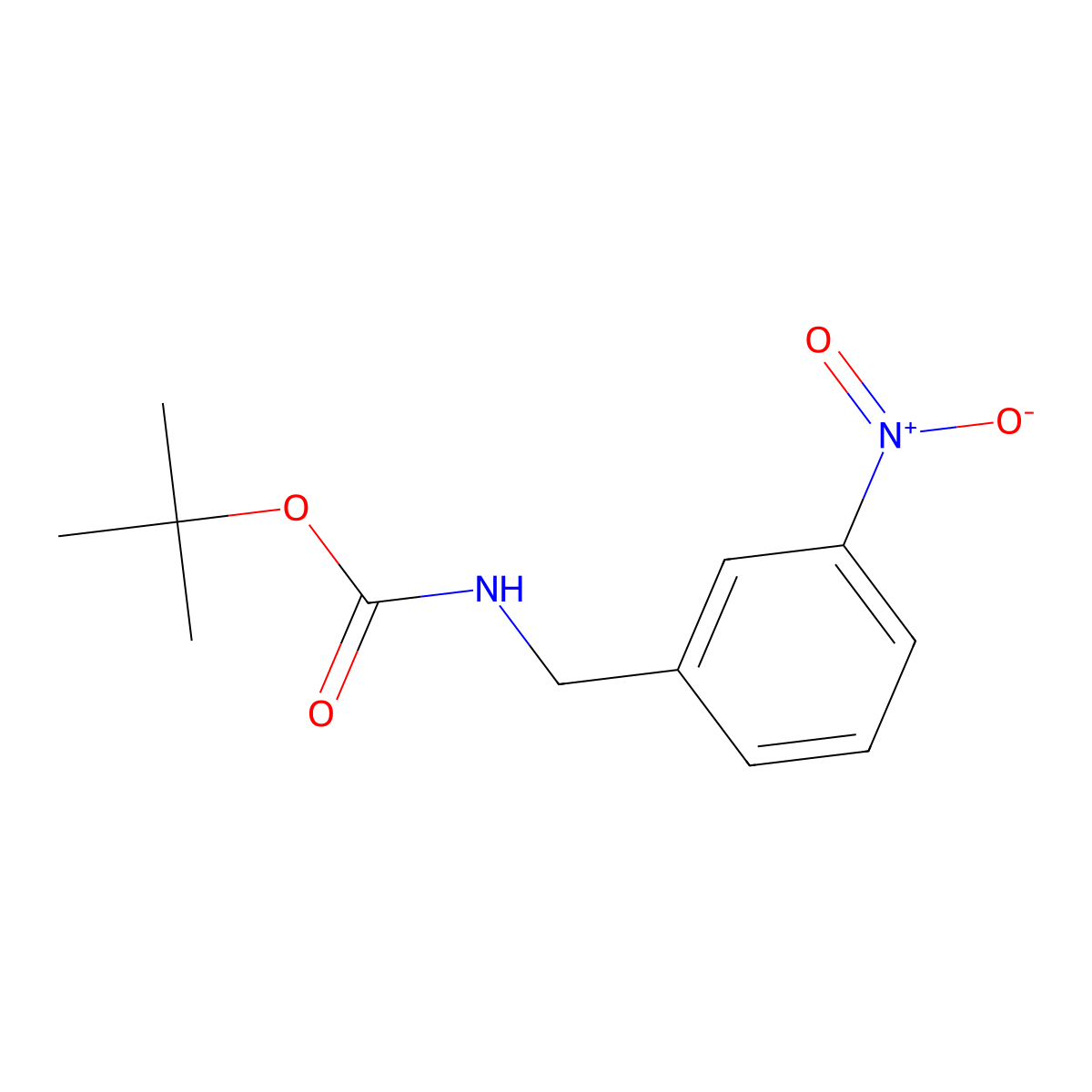 Tert-butyl 3-nitrobenzylcarbamate molecular structure, CAS 147291-65-4