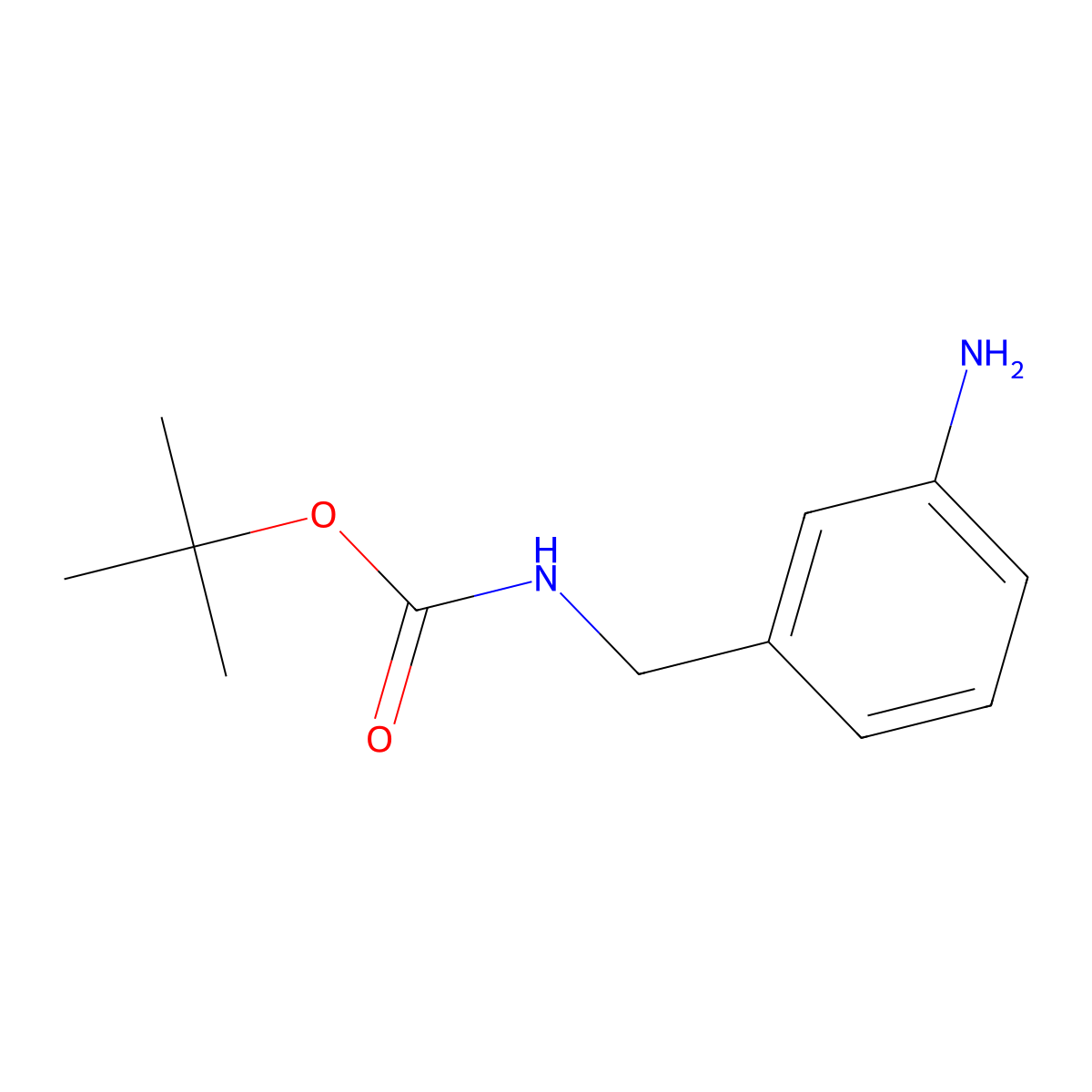 tert-butyl N-((3-aminophenyl)methyl)carbamate molecular structure, CAS 147291-66-5