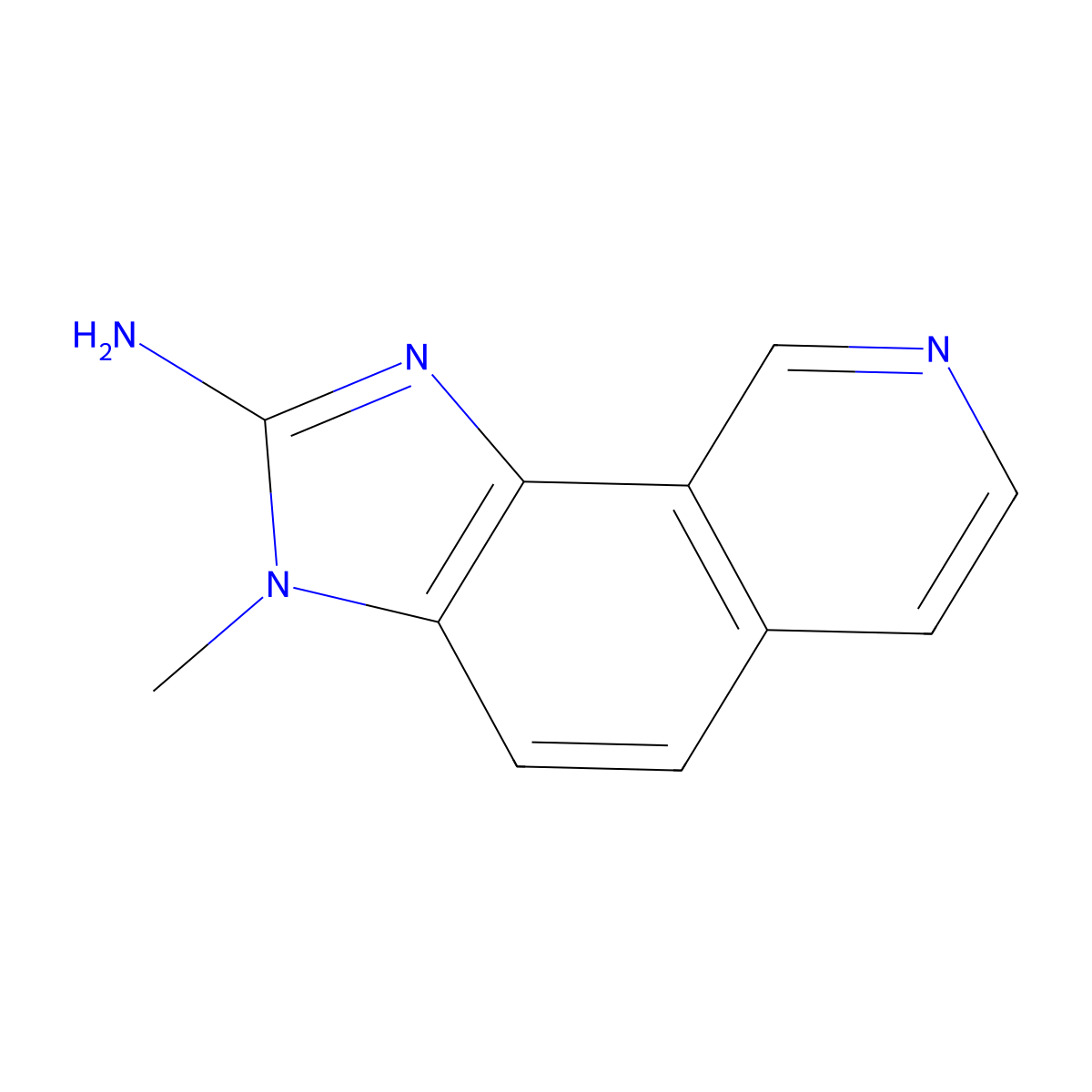 3H-Imidazo(4,5-h)isoquinolin-2-amine, 3-methyl- molecular structure, CAS 147293-14-9