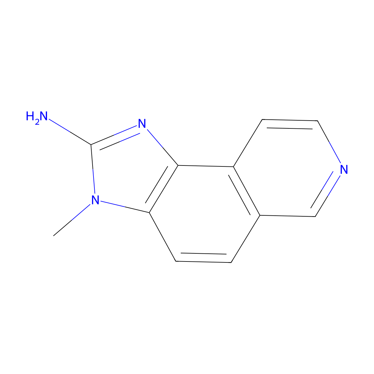 3H-Imidazo(4,5-f)isoquinolin-2-amine, 3-methyl- molecular structure, CAS 147293-15-0