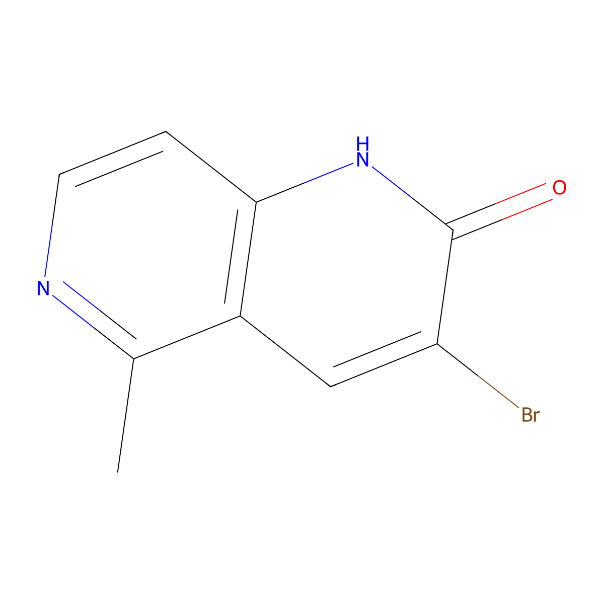 3-bromo-5-methyl[1,6]naphthyridin-2(1H)-one molecular structure, CAS 147293-25-2