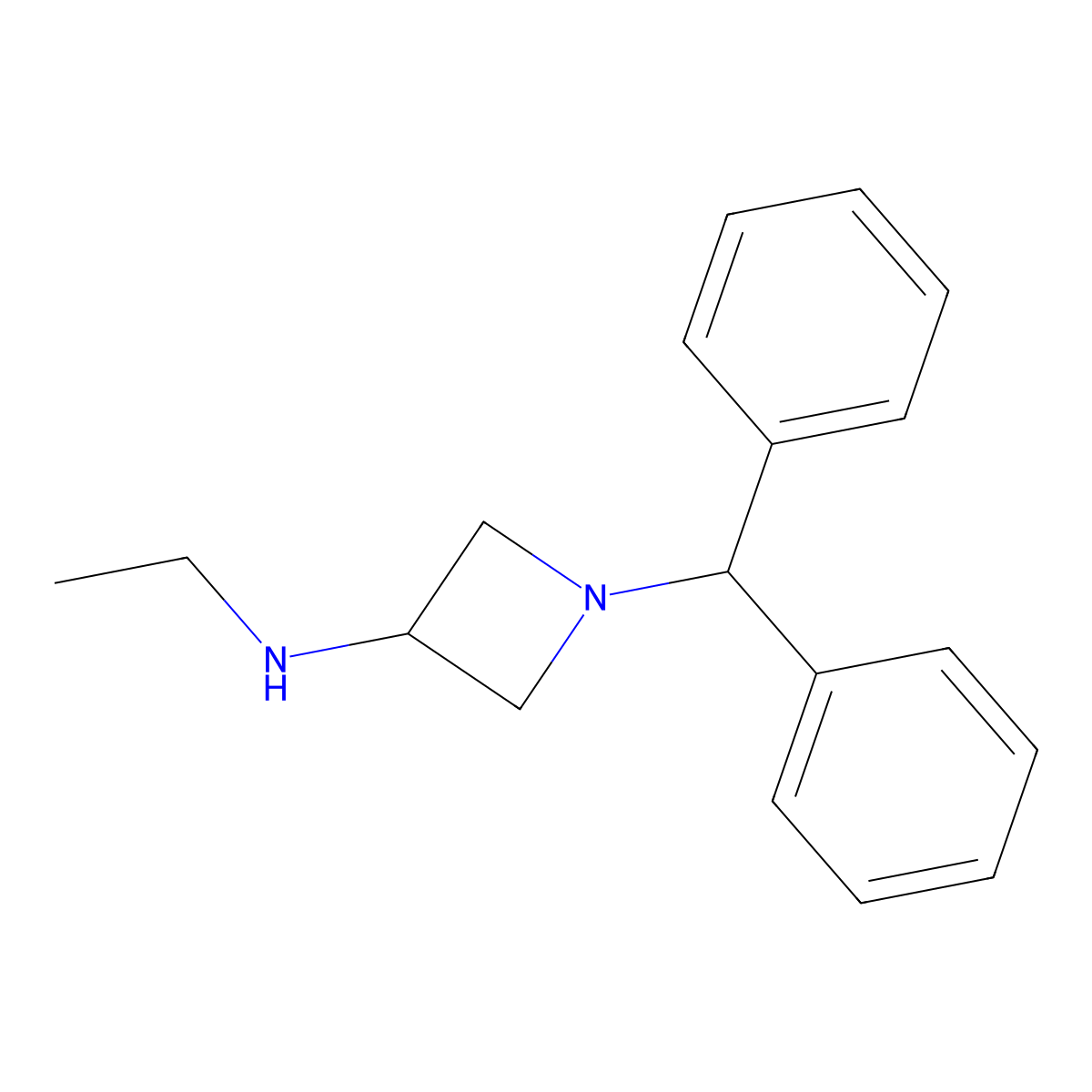1-Benzhydryl-N-ethylazetidin-3-amine molecular structure, CAS 147293-66-1