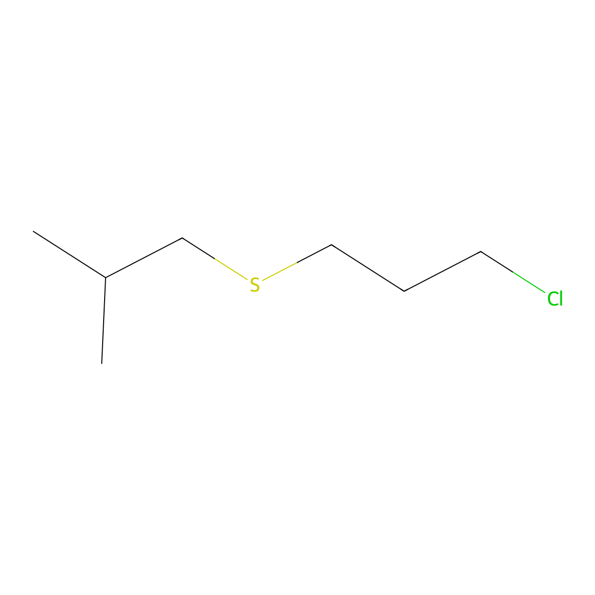 1-Chloro-3-[(2-methylpropyl)sulfanyl]propane molecular structure, CAS 147298-64-4