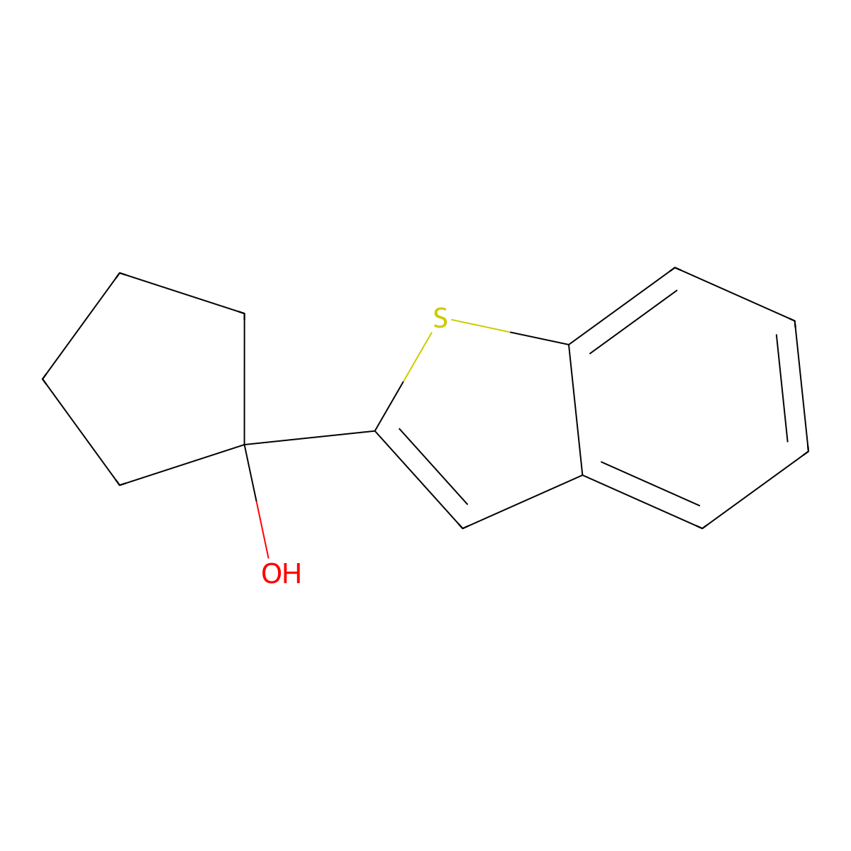 1-(Benzo[b]thiophen-2-yl)cyclopentanol molecular structure, CAS 147299-09-0