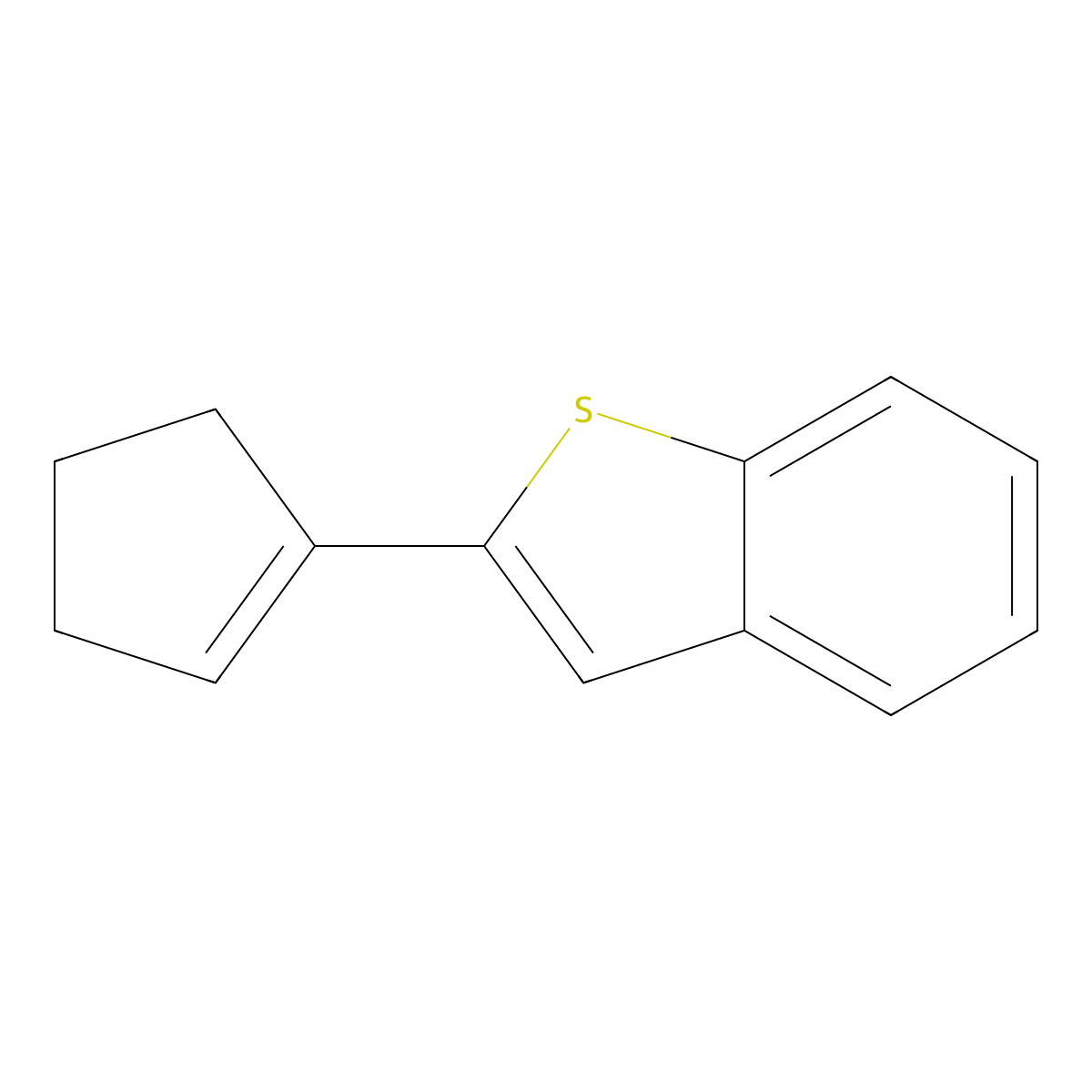 2-(Cyclopent-1-en-1-yl)-1-benzothiophene molecular structure, CAS 147299-23-8