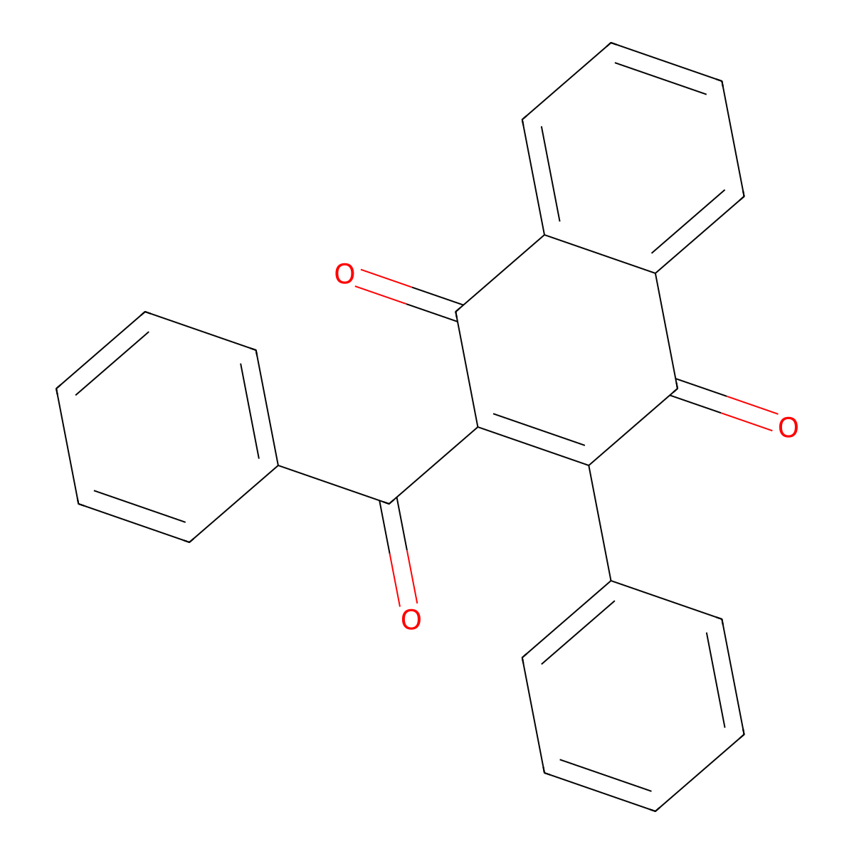 2-Benzoyl-3-phenyl-1,4-naphthoquinone molecular structure, CAS 1473-31-0