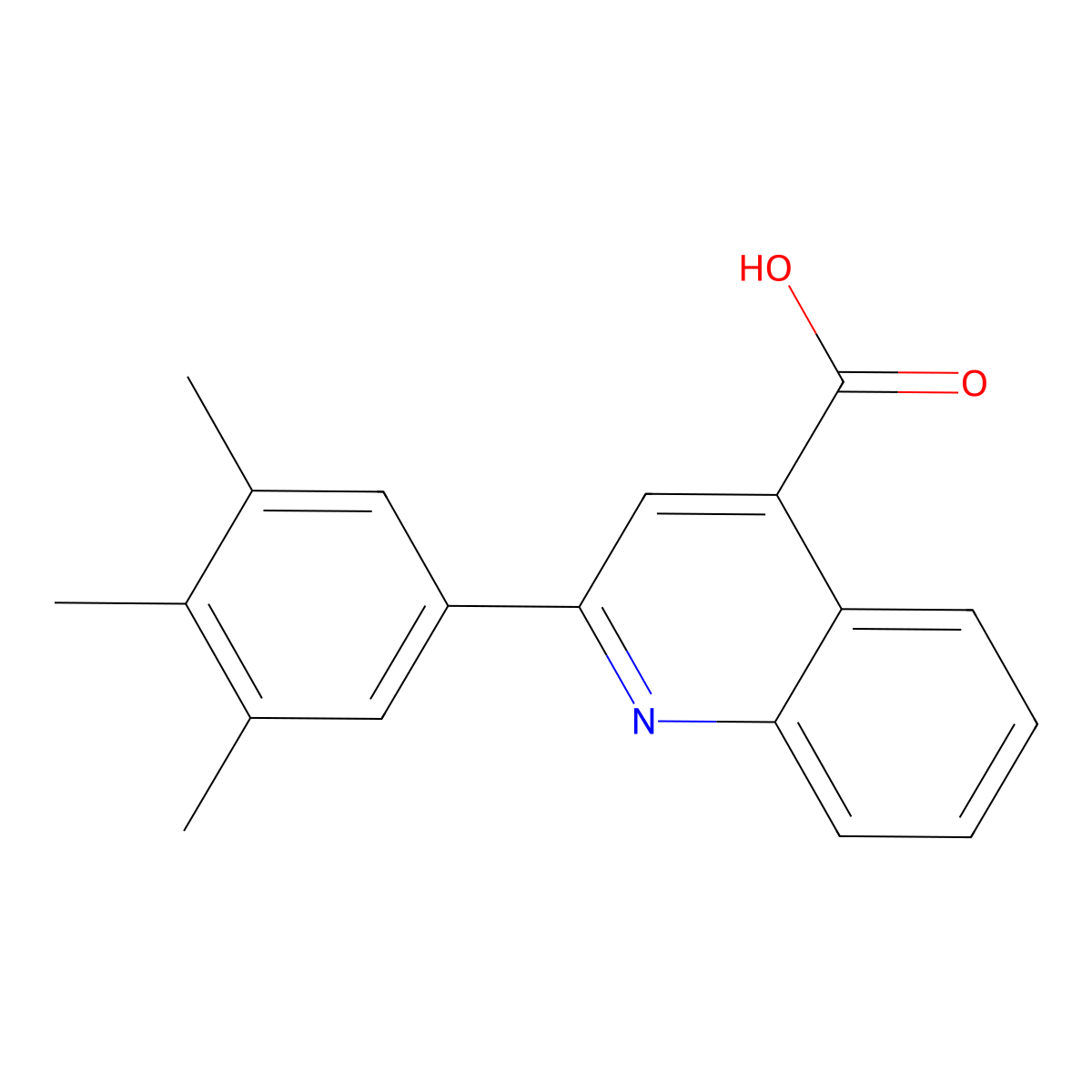 2-(3,4,5-Trimethylphenyl)quinoline-4-carboxylic acid molecular structure, CAS 1473-83-2